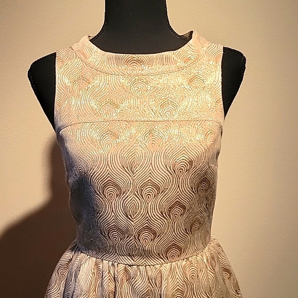 Cocktail Dress, Mini, Gold Metelic - Picture 4 of 8